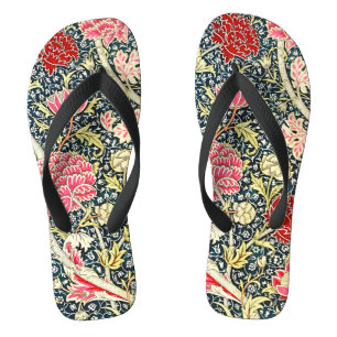 William Morris's Cray famous pattern Flip Flops