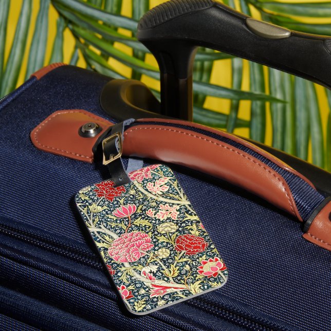 William Morris's Cray famous pattern Luggage Tag (Front Insitu 1)