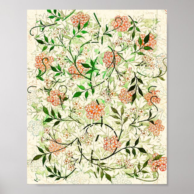 William Morris's famous Jasmine pattern Poster (Front)