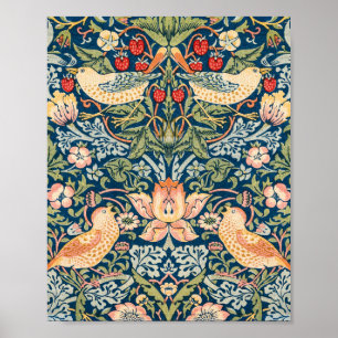 William Morris's famous Strawberry Thief pattern Poster