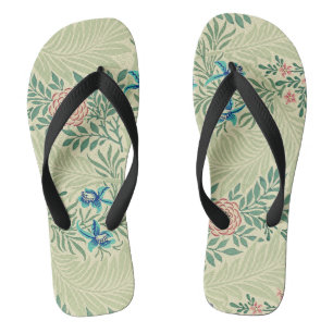 William Morris's Larkspur famous pattern Flip Flops