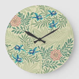 William Morris's Larkspur famous pattern Large Clock