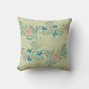 William Morris's Larkspur famous pattern  Throw Pillow