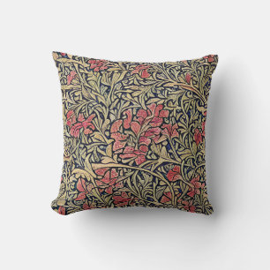 William Morris's Larkspur pattern Throw Pillow