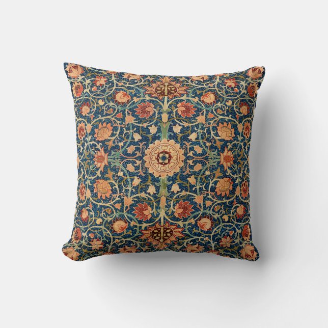 William Morris's Pattern | Holland Park Carpet Throw Pillow (Front)