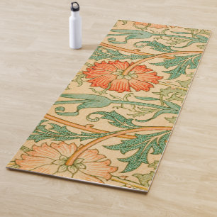 William Morris's Pink and Rose famous pattern Yoga Mat