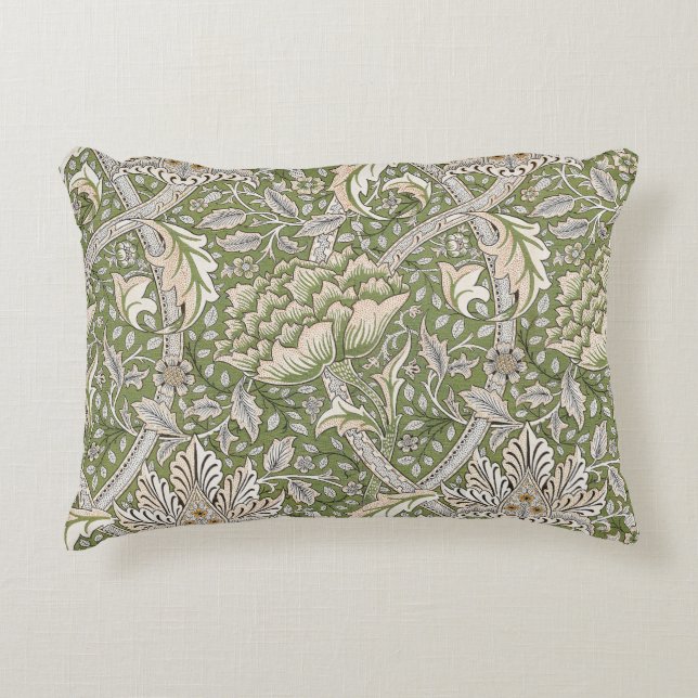 William Morris's Windrush (1917–25) Floral pattern Accent Pillow (Front)