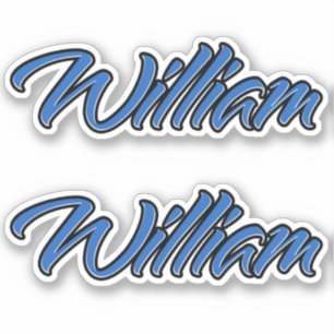 William Name blue sticker Sticker Stickerset