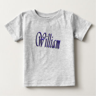 William Name In Blue Sparkle, Baby T-Shirt