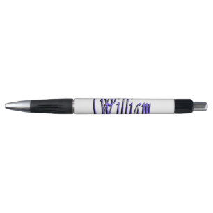 William Name In Blue Sparkle, Pen