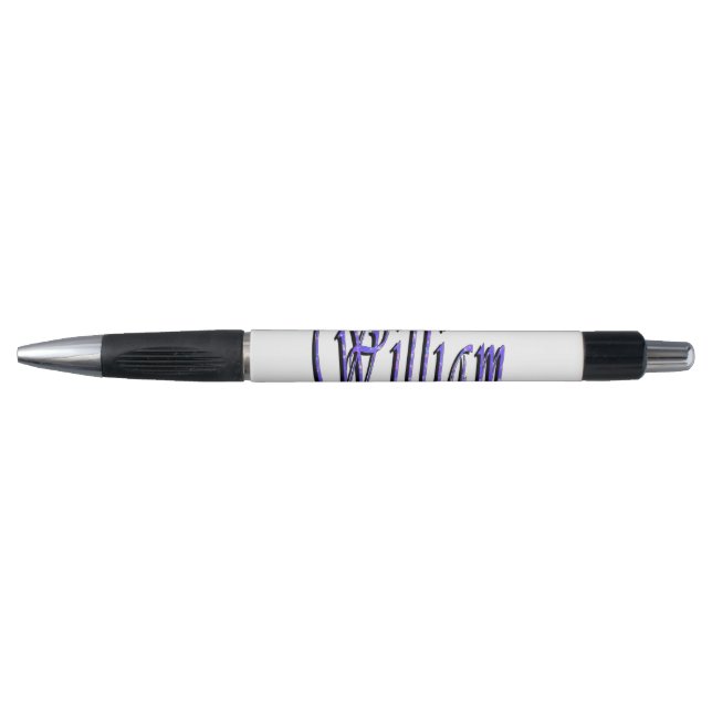 William Name In Blue Sparkle, Pen (Front)
