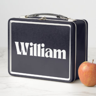 William Name Personalized Metal Lunch Box
