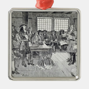 William Penn in Conference with the Colonists Metal Ornament