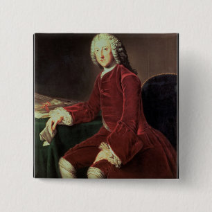 William Pitt the 'Elder', later 1st Earl of Chatha 2 Inch Square Button