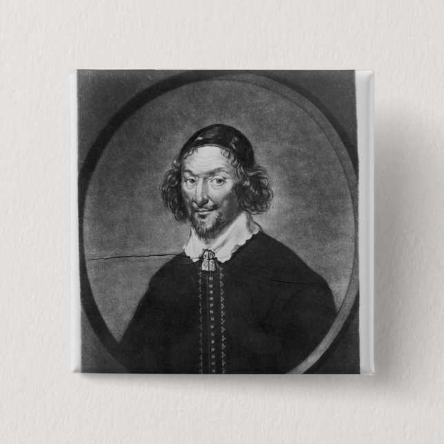 William Prynne  illustration 2 Inch Square Button (Front)