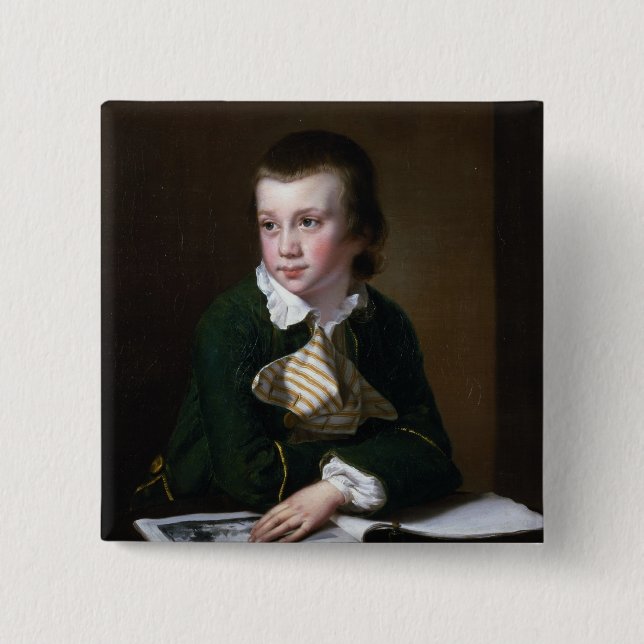 William Rastall, c.1762-4 2 Inch Square Button (Front)