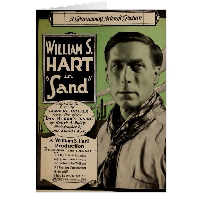 William S. Hart 1920 exposant silencieux et (Devant)