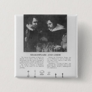 William Shakespeare  and Ben Jonson 2 Inch Square Button