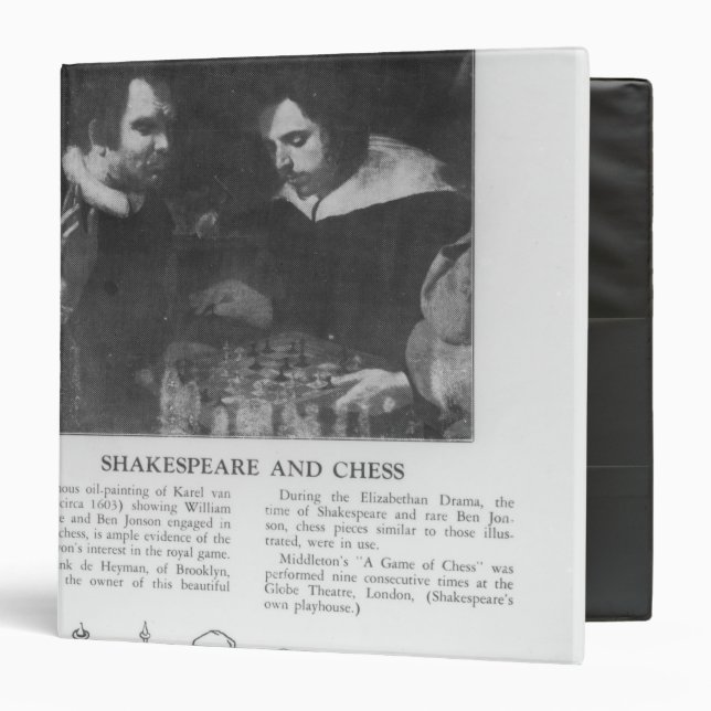 William Shakespeare  and Ben Jonson Binder (Front/Inside)