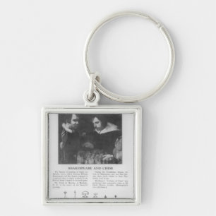 William Shakespeare and Ben Jonson Keychain