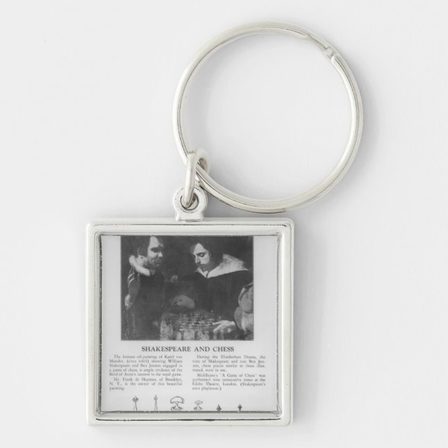 William Shakespeare  and Ben Jonson Keychain (Front)