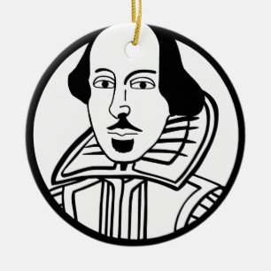 William Shakespeare Ceramic Ornament