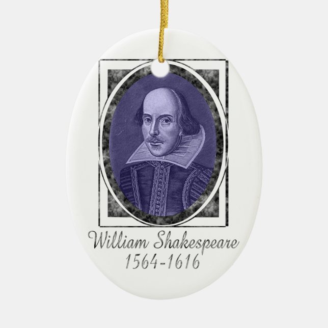 William Shakespeare Ceramic Ornament (Front)