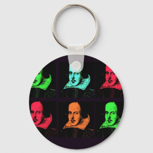 William Shakespeare Collage Keychain
