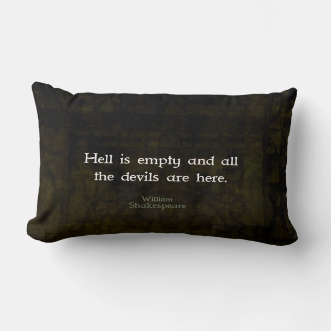 William Shakespeare Humourous Witty Quotation Lumbar Pillow (Front)