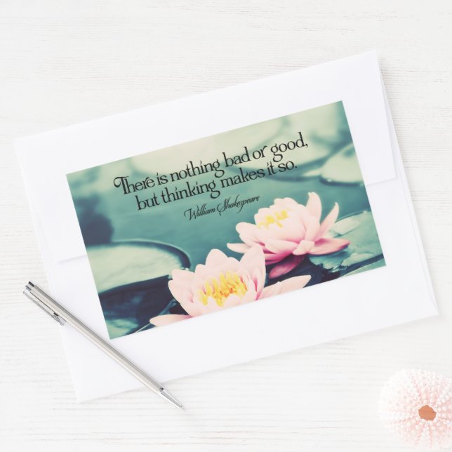 William Shakespeare Inspirational Quote "Thinking" Sticker (Envelope)