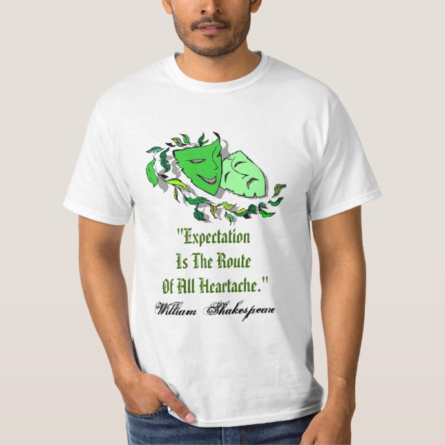 William Shakespeare Lower Your Expectation Shirt (Front)