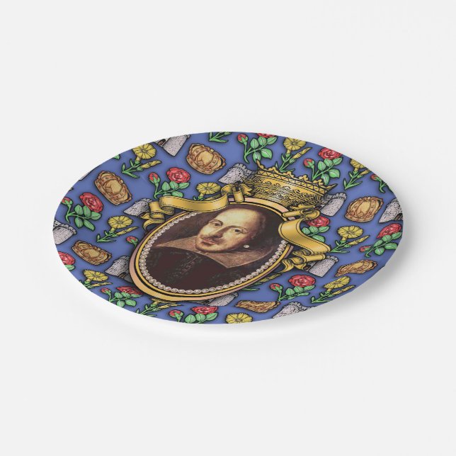 William Shakespeare Paper Plate (Angled)