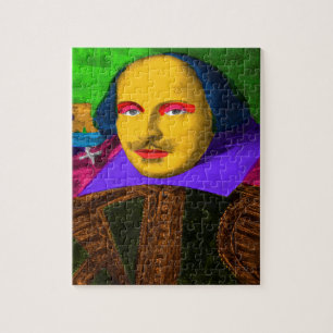 William Shakespeare Pop Art Jigsaw Puzzle