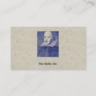 William Shakespeare Portrait First Folio Business Card