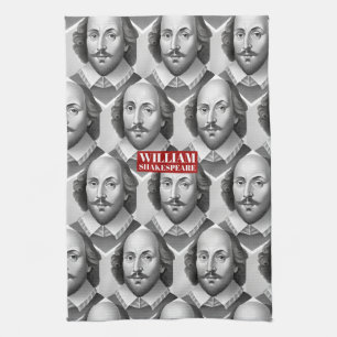 William Shakespeare portrait Hamlet illustration Kitchen Towel
