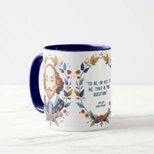 William Shakespeare portrait Hamlet illustration  Mug