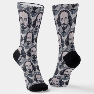 William Shakespeare portrait Hamlet illustration Socks