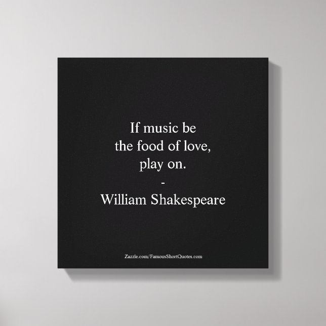 William Shakespeare Quote - Love Canvas Print (Front)