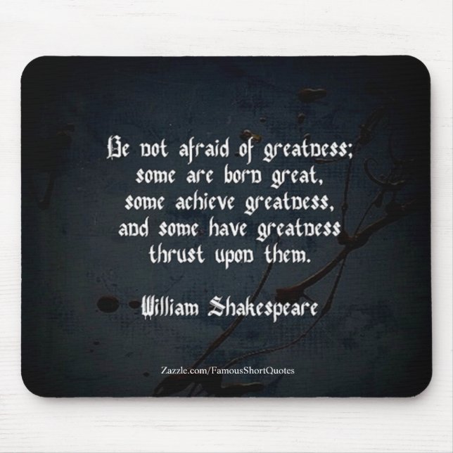 William Shakespeare Quote Mouse Pad (Front)
