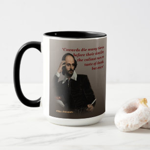 William Shakespeare Quote On Cowards And Death Mug
