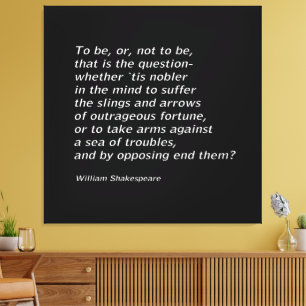 William Shakespeare`s `Hamlet` Canvas Print