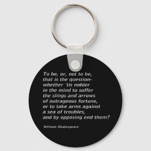 William Shakespeare`s `Hamlet` Keychain