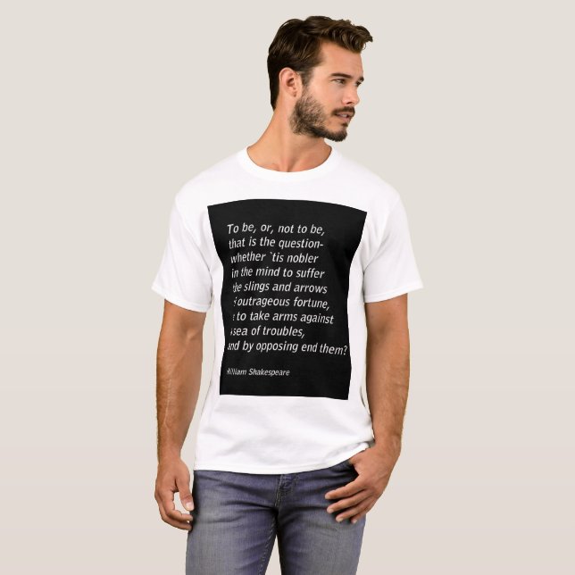 William Shakespeare`s `Hamlet` T-Shirt (Front Full)