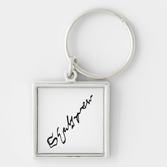 William Shakespeare signature Keychain (Front)