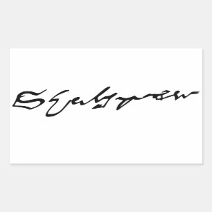 William Shakespeare signature Sticker