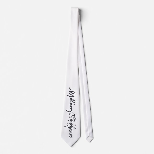 William Shakespeare Signature Tie (Front)
