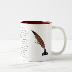 William Shakespeare Sonnet 31 Mug à café à deux to