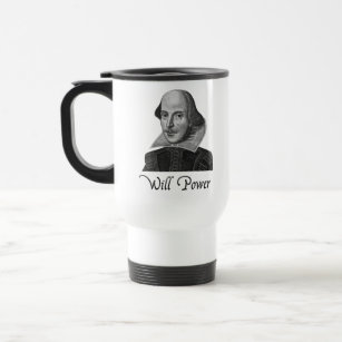 William Shakespeare Will Power Travel Mug
