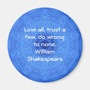 William Shakespeare Wisdom Quotation Saying Magnet