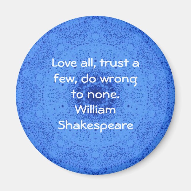 William Shakespeare Wisdom Quotation Saying Magnet (Front)